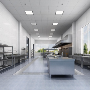 现代厨房3D模型下载